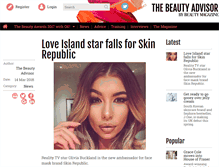 Tablet Screenshot of beauty-magazine.co.uk